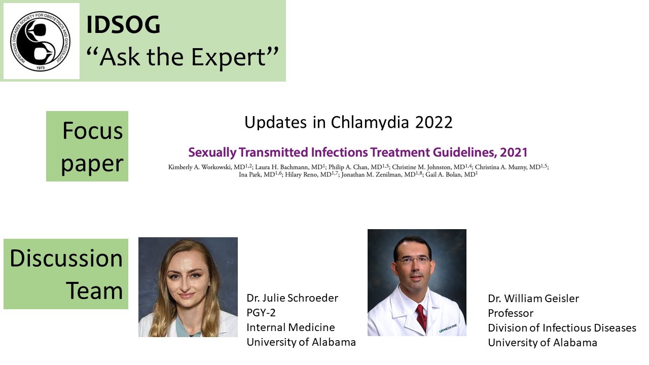 Ask the Experts Series Episode 7: Updates in Chlamydia